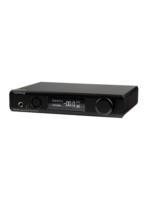 TOPPING DX7 PRO - DAC Desktop și amplificator pentru căști full balansat 32bit 768kHz DSD1024 - Negru