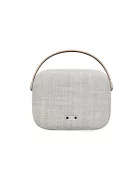  VIFA HELSINKI - Portable premium bluetooth stereo speaker with real leather strap and woven "KVADRAT" textile cover - Sandstone grey