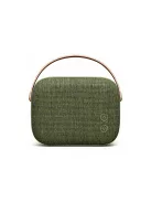  VIFA HELSINKI - Portable premium bluetooth stereo speaker with real leather strap and woven "KVADRAT" textile cover - Willow-Green