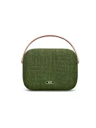  VIFA HELSINKI - Portable premium bluetooth stereo speaker with real leather strap and woven "KVADRAT" textile cover - Willow-Green