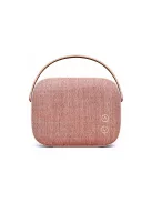  VIFA HELSINKI - Portable premium bluetooth stereo speaker with real leather strap and woven "KVADRAT" textile cover - Dusty rose