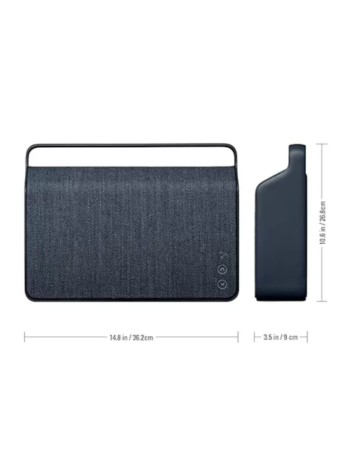 VIFA COPENHAGEN 2.0 - Portable premium wireless multi-room speaker with woven "KVADRAT" textile cover - Mountain blue