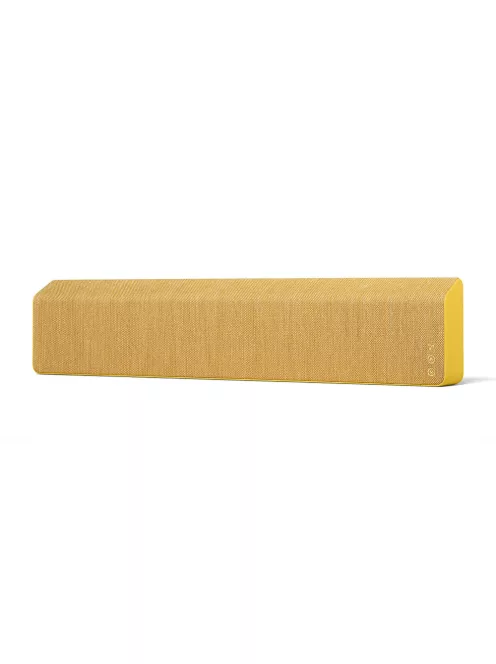 VIFA STOCKHOLM 2.0 - Premium wireless multi-room speaker with woven "KVADRAT" cover, wall console and remote controller - Sand yellow - DEMO