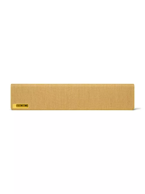 VIFA STOCKHOLM 2.0 - Premium wireless multi-room speaker with woven "KVADRAT" cover, wall console and remote controller - Sand yellow