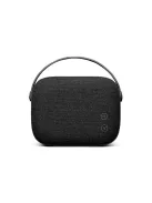  VIFA HELSINKI - Portable premium bluetooth stereo speaker with real leather strap and woven "KVADRAT" textile cover - Slate black
