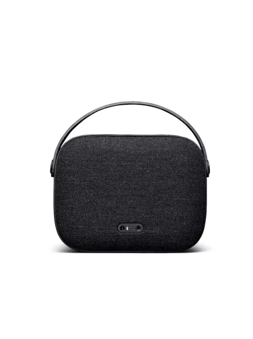  VIFA HELSINKI - Portable premium bluetooth stereo speaker with real leather strap and woven "KVADRAT" textile cover - Slate black