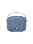  VIFA HELSINKI - Portable premium bluetooth stereo speaker with real leather strap and woven "KVADRAT" textile cover - Aqua Blue