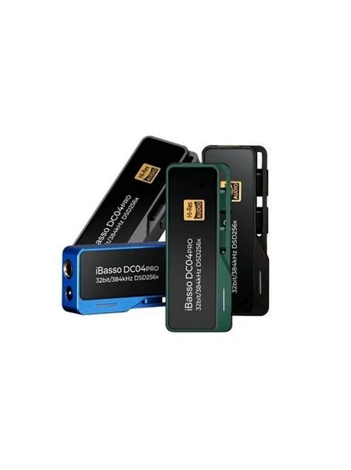 IBASSO DC04PRO - USB Type-C FEMALE to 3,5mm Jack FEMALE and 4,4mm Pentaconn FEMALE Adapter DAC with 32bit 384kHz PCM DSD256 - Grey