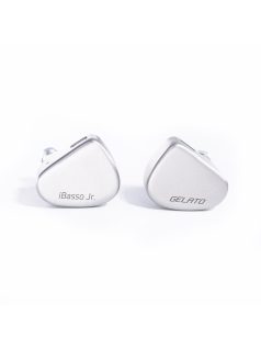   IBASSO JR GELATO - Single Dynamic Driver In-ear Monitor Earphones with Silver Plated Copper 2-Pin Cable - Silver