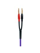 MELODIKA PURPLE SERIES MDSC15 - Banana Speaker Cable Pair (1,5mm2) - Gunmetal - 2m