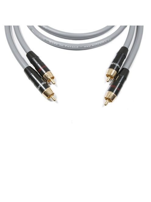 MELODIKA PURPLE SERIES MD2R - RCA M and RCA M Cable Pair - Gunmetal - 1m