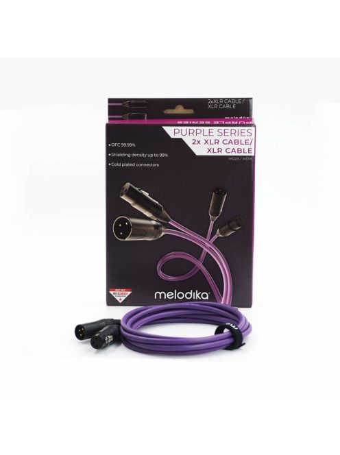 MELODIKA PURPLE SERIES MD2X - XLR M and XLR F Balanced Cable Pair - 0,75m