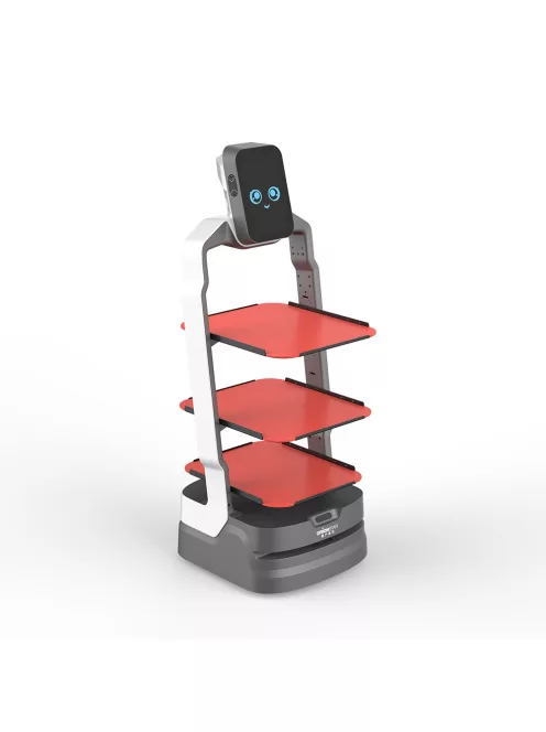 ORIONSTAR LUCKIBOT AUTO RECHARGING - A.I. Controlled Intelligent Delivery Robot for Hospitality and Service Environments With Self-Charging Dock