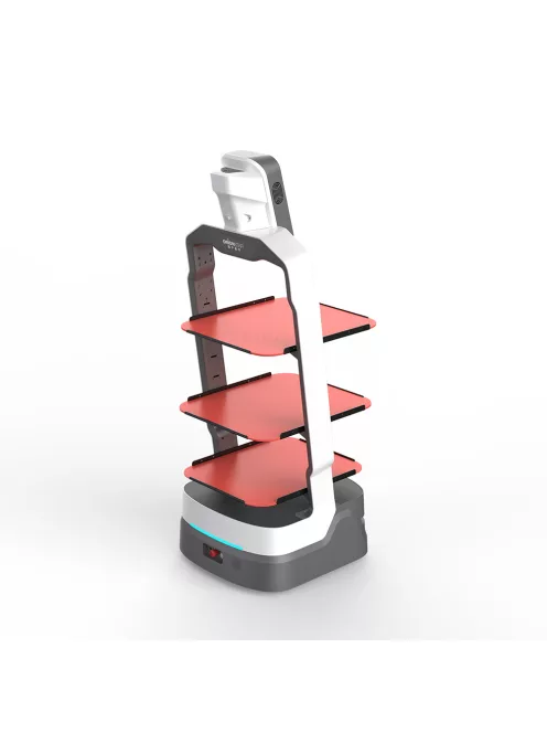 ORIONSTAR LUCKIBOT AUTO RECHARGING - A.I. Controlled Intelligent Delivery Robot for Hospitality and Service Environments With Self-Charging Dock