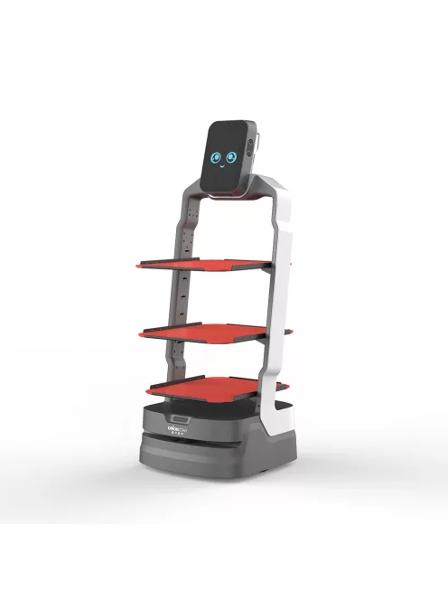 ORIONSTAR LUCKIBOT AUTO RECHARGING - A.I. Controlled Intelligent Delivery Robot for Hospitality and Service Environments With Self-Charging Dock