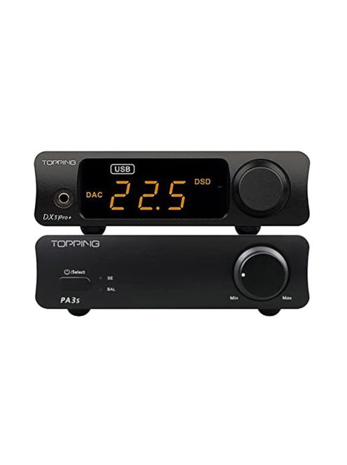 TOPPING DX3PRO PLUS + TOPPING PA3S Black PAKET