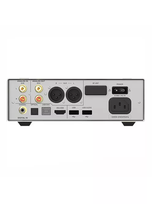 SHANLING EH3 - DAC desktop cu amplificare pentru căști și streamer WiFi Bluetooth 5 aptX HD LDAC 32bit 768kHz DSD512 - Argint