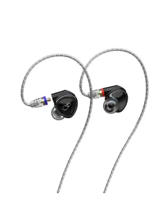  SHANLING MG100 - Single Dynamic Driver In-ear Monitor Earphones with Silver Plated Copper MMCX Cable - Black