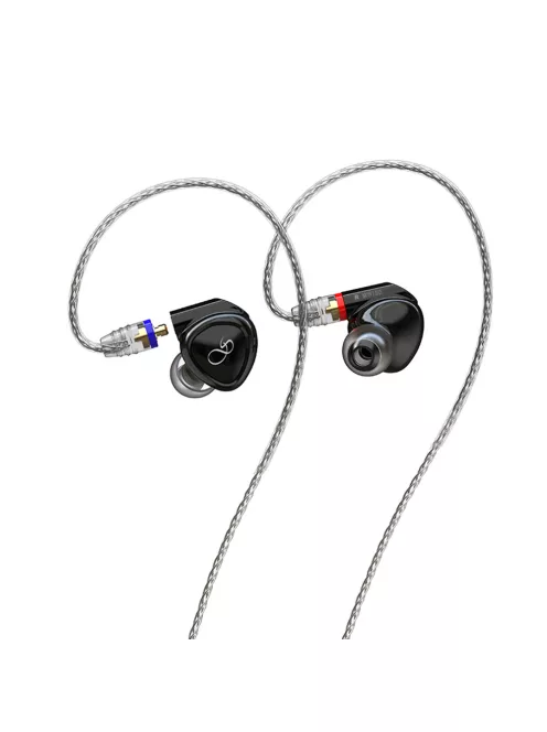 SHANLING MG100 - Single Dynamic Driver In-ear Monitor Earphones with Silver Plated Copper MMCX Cable - Black