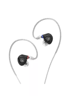   SHANLING MG100 - Single Dynamic Driver In-ear Monitor Earphones with Silver Plated Copper MMCX Cable - Black