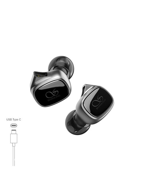 SHANLING MG20 - Single Dynamic Driver In-ear Monitor Earphones with 2-Pin Cable - Titanium - USB-C