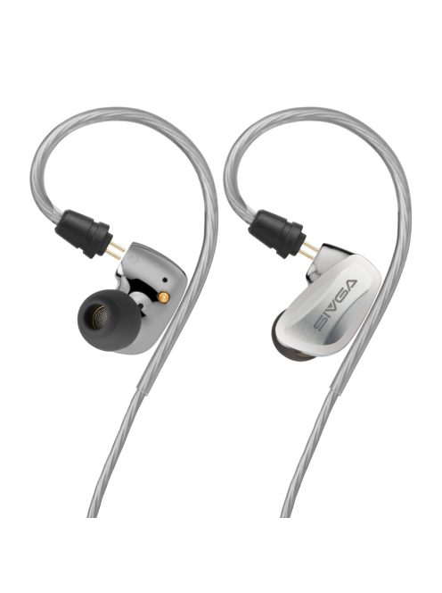 Sivga SM100 - Dual Dynamic Driver In-Ear Earphones with Mic and Silver-Plated detachable 2-Pin Cable