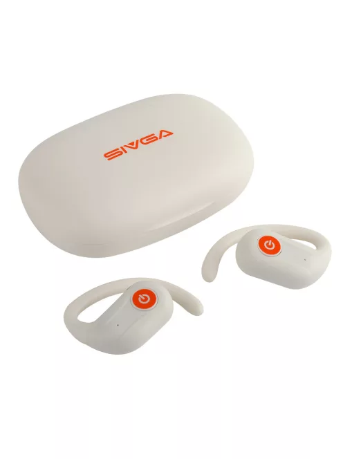 SIVGA AUDIO SO1 - Truly Wireless (TWS) On-ear Sports Earphones with Wireless Charging (Qi) Bluetooth 5.3 IPX5 - White