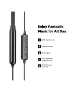SOUNDMAGIC E11BT - High quality Bluetooth® 5.0 24 Bit DAC neckband In-Ear headphones, with extra long battery time - Black