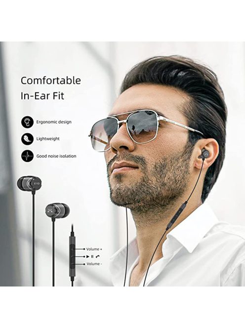SOUNDMAGIC E11D - Stereo Type-C connector 24Bit DAC digital In-Ear headphones with Mic. - Gunmetal