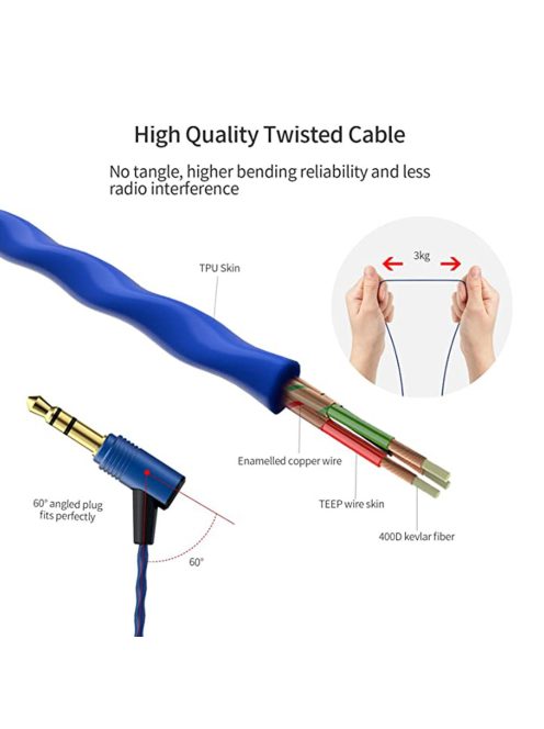 SOUNDMAGIC E50 - Stereo high quality In-Ear headphones for detailed music - Blue