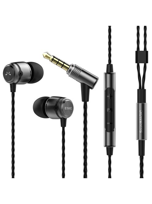 SOUNDMAGIC E50C - Stereo high quality In-Ear headphones for detailed music with Mic. - Gunmetal