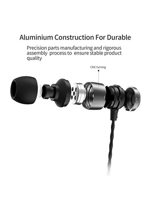 SOUNDMAGIC E50C - Stereo high quality In-Ear headphones for detailed music with Mic. - Gunmetal