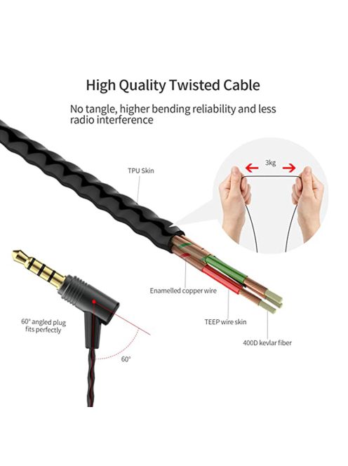 SOUNDMAGIC E50C - Stereo high quality In-Ear headphones for detailed music with Mic. - Gunmetal