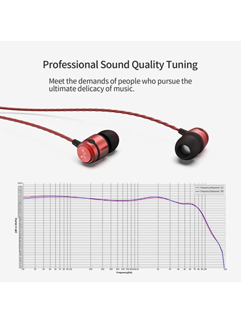 SOUNDMAGIC E50C - Stereo high quality In-Ear headphones for detailed music with Mic. - Red