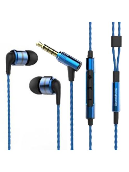 SOUNDMAGIC E80C - Stereo flagship In-Ear headphones for music enthusiasts with Mic. - Blue