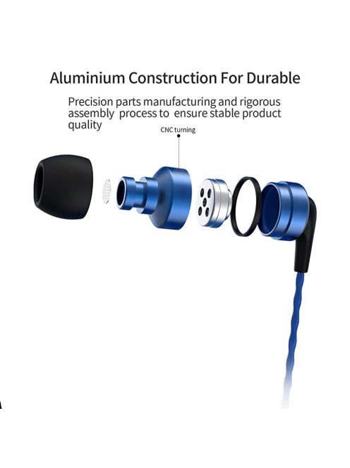 SOUNDMAGIC E80C - Stereo flagship In-Ear headphones for music enthusiasts with Mic. - Blue