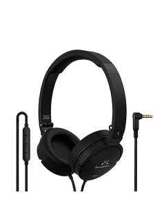   SOUNDMAGIC P22C - Stereo portable extra bass On-Ear headphones with Mic - Black