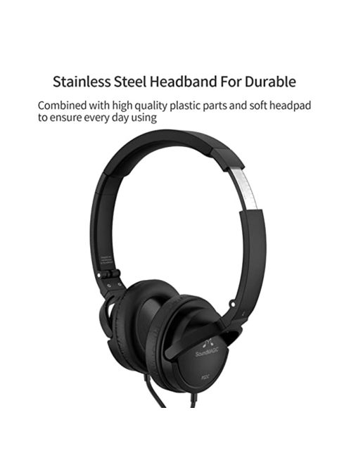 SOUNDMAGIC P22C - Stereo portable extra bass On-Ear headphones with Mic - White