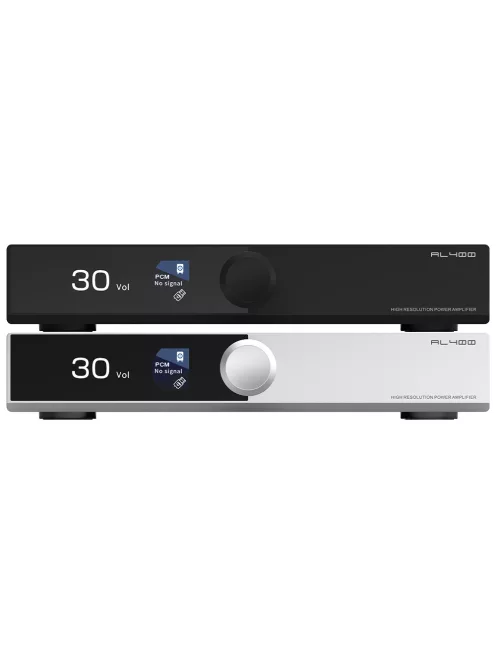SMSL AL400 - Desktop Class D Integrated Amplifier and DAC 2x160W 4 Ohm Bluetooth MQA 32bit 768kHz LDAC aptX-HD eARC - Silver