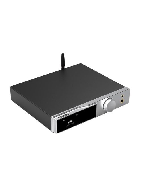 SMSL AO300 - Desktop DAC with Headphone and Stereo Amplifier Bluetooth aptX HD LDAC HDMI ARC 2.1 MQA-CD 32bit 768kHz DSD256 2x165W 4 Ohm - Silver