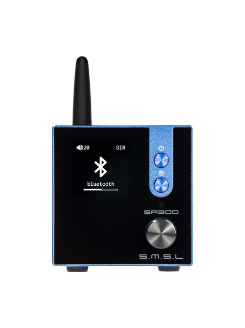 SMSL SA300 - Desktop-Stereo-Verstärker mit USB-DAC und Bluetooth-Konnektivität - Blau