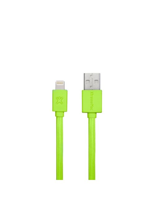 XtremeMac textile covered flat Lightning cable - Green