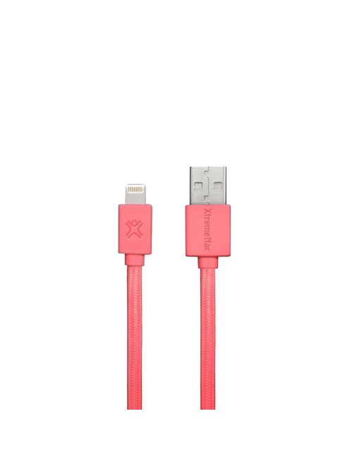 XtremeMac textile covered flat Lightning cable - Red