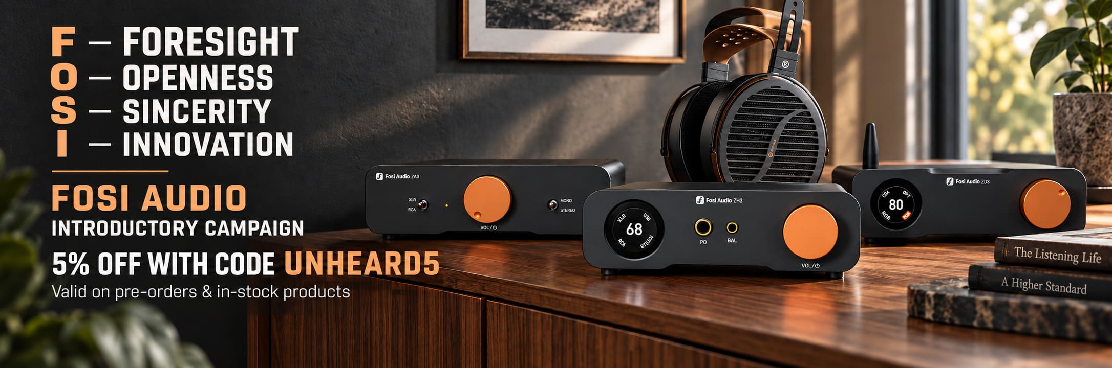 Fosi Audio introductory campaign, 5% off with code UNHEARD5