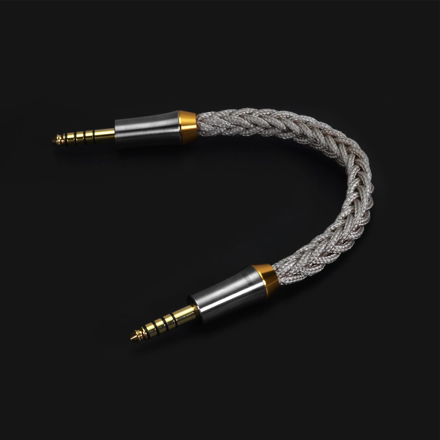 DD HIFI BC44Net 4.4 mm balanced analog interconnect cable against a black background