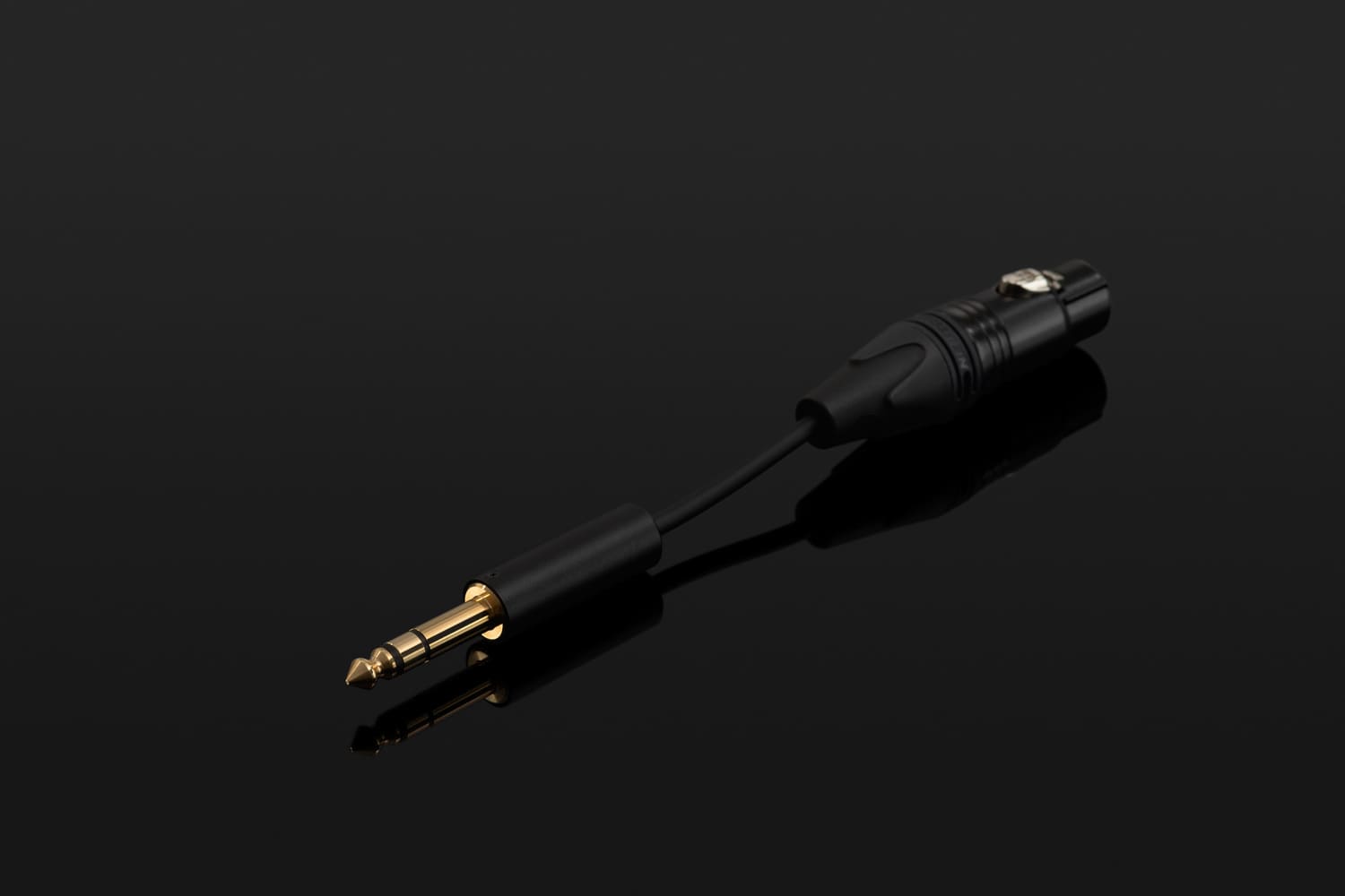 adapter from a 4-pin XLR socket to a 6.3 mm plug