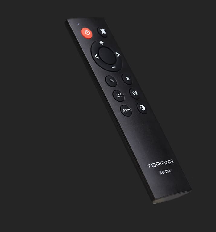 TOPPING A70 Pro RC-16A remote control with C1 and C2 memory