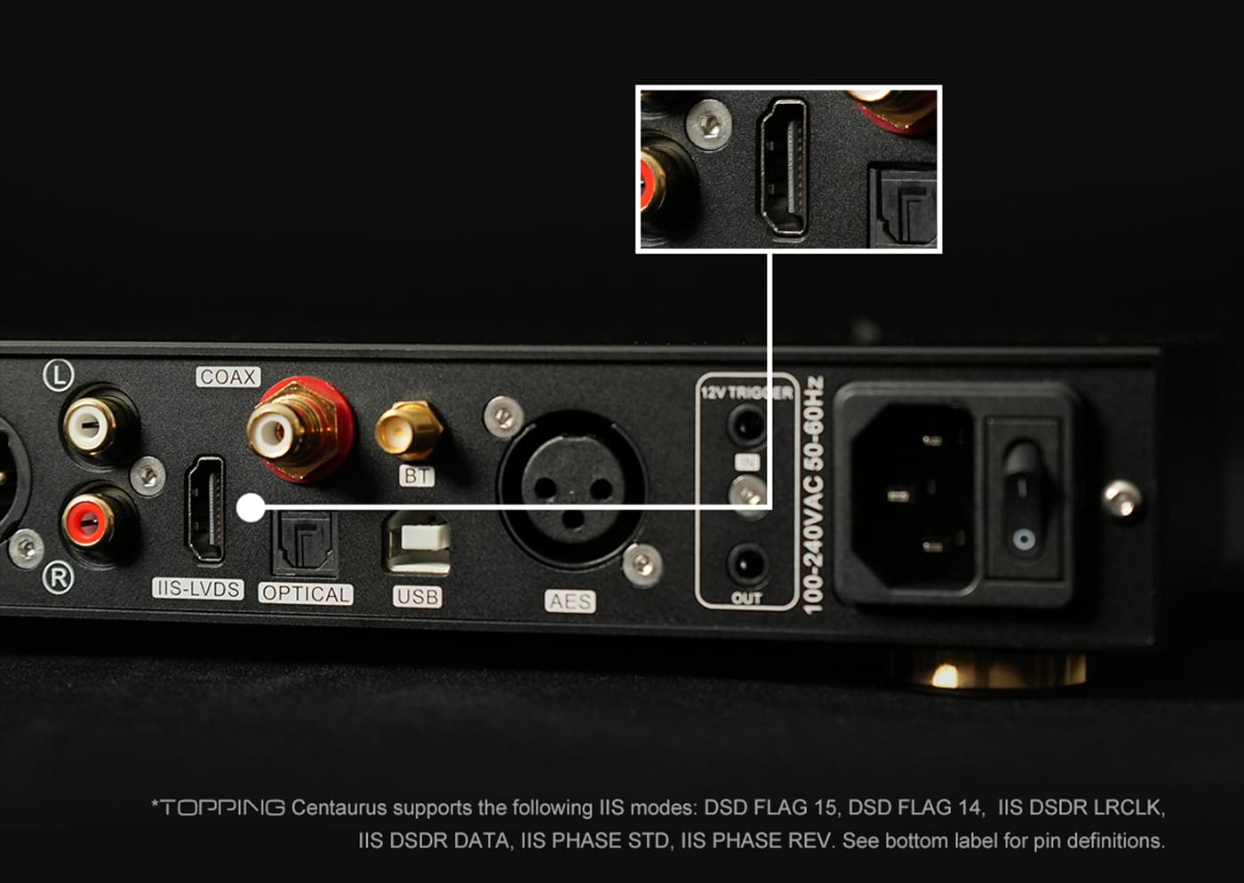 TOPPING Centaurus IIS digital audio input